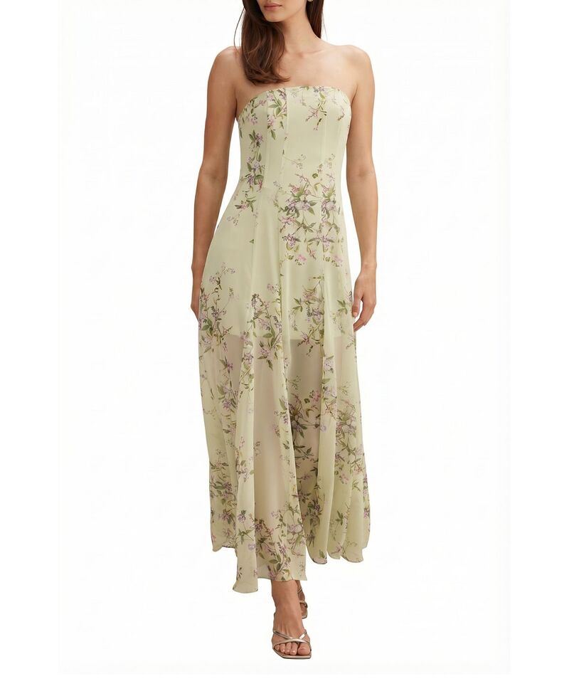 エバーニュー レディース トップス 衣装 MIDI ストラップレス Ever Newomen\u0027s Kimora Strapless Midi Dressage Glade Floral サルヴィア