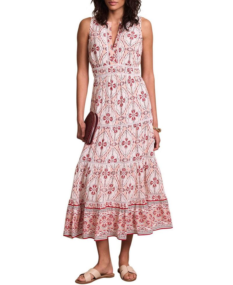 ミルトンベルベット レディース トップス 衣装 刷り上げる マキシ Mint Velvet Women\u0027s Geo Print Maxi Dress Light Pink サクラ色