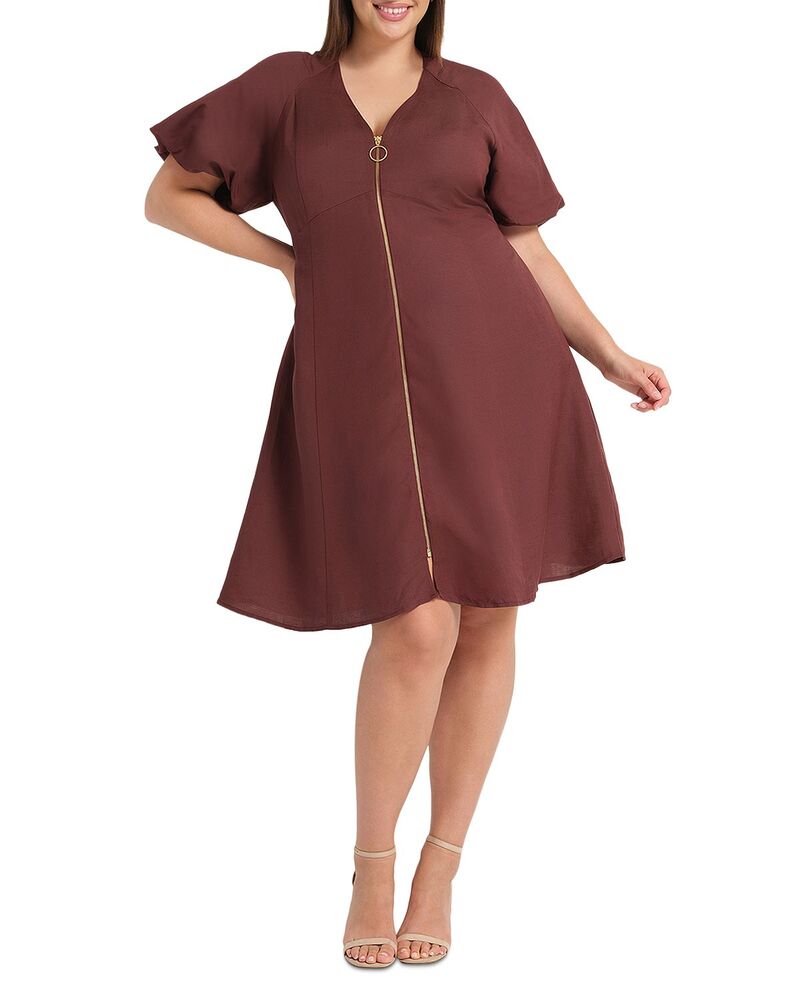 エステル足し加える レディース トップス 衣装 Estelle Plus Heather Dress Aubergine 厚地の外套ジーン