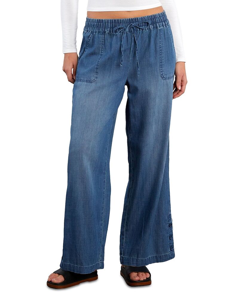 ビリー T レディース ボトムス 心地よいズボン下 Billy T Hero Pants Denim Stripes ジーンズ