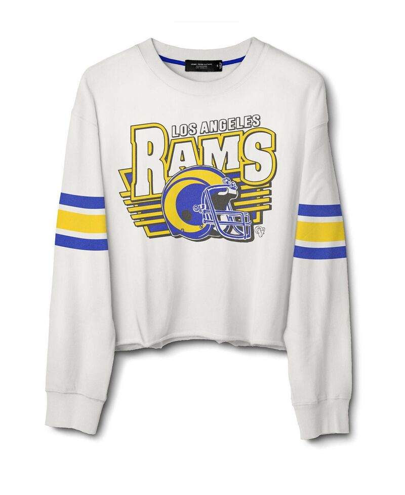 ジャンクフードクロージング レディース アウター パーカー・スウェット シャツ フリース Junk Food Clothing Women's NFLos Angeles Rams Kickoff Crop Crew Fleece Sweatshirt Los Angeles Rams|ReVida 店
