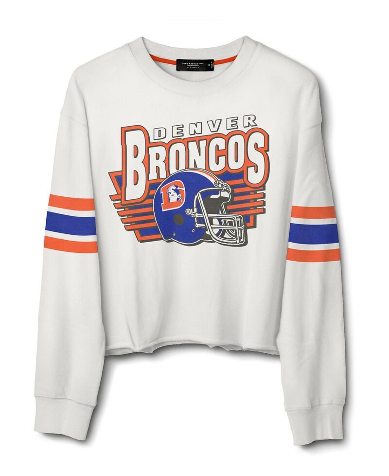 ジャンクフードクロージング レディース アウター パーカー・スウェット シャツ フリース Junk Food Clothing Women's NFL Denver Broncos Kickoff Crop Crew Fleece Sweatshirt Denver Broncos|ReVida 店
