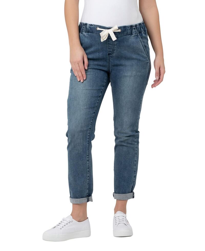 ライプマタニティ レディース ボトムス 心地よいズボン下 ジーンズ Ripe Maternity Denim Jogger Blue 青色