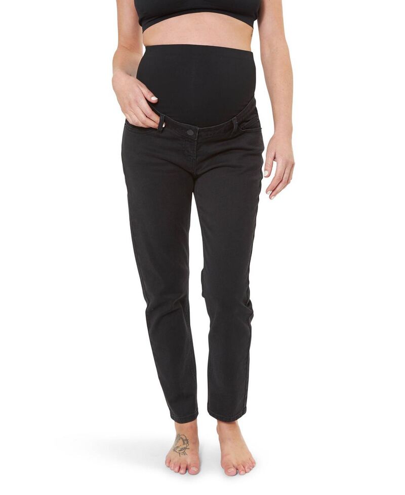 ライプマタニティ レディース ボトムス ジーンズズボン下 Ripe Maternity Hunter Over Bump Crop Jean Black 黒いこと
