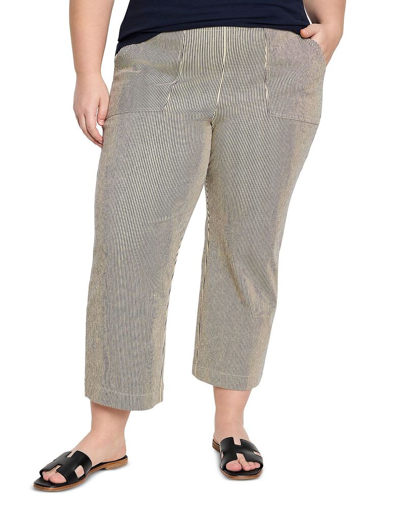 ニックアンドゾー つけ加える レディース ボトムス 心地好いズボン下 ワイドレッグ NIC+ZOE Plus All Day Stripe Wide Leg Pants Neutral Multi マルチ色つや