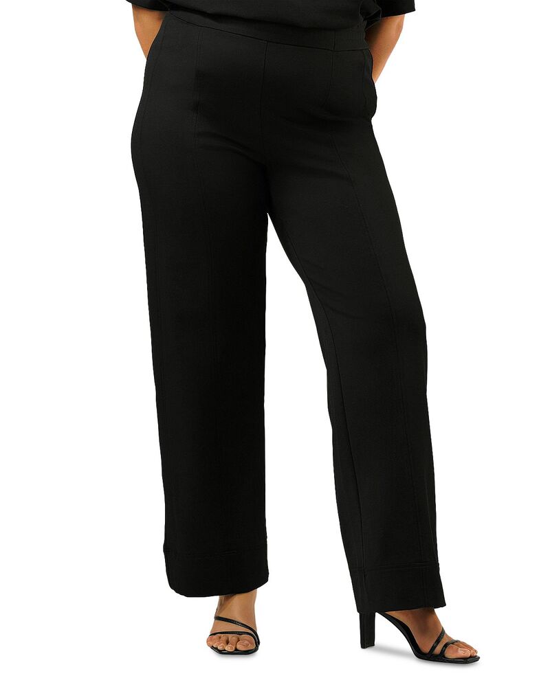 エステル足し加える レディース ボトムス 心地よいズボン下 Estelle Plus Jolene Straight Pants Black 黒いこと