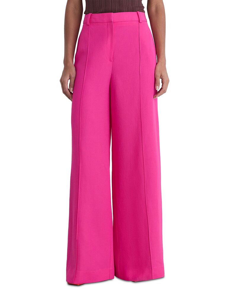 レイス レディース ボトムス カジュアルパンツ ワイドレッグ プチ REISS Petite Charli Wide Leg Pants Pink ピンク｜ReVida 店