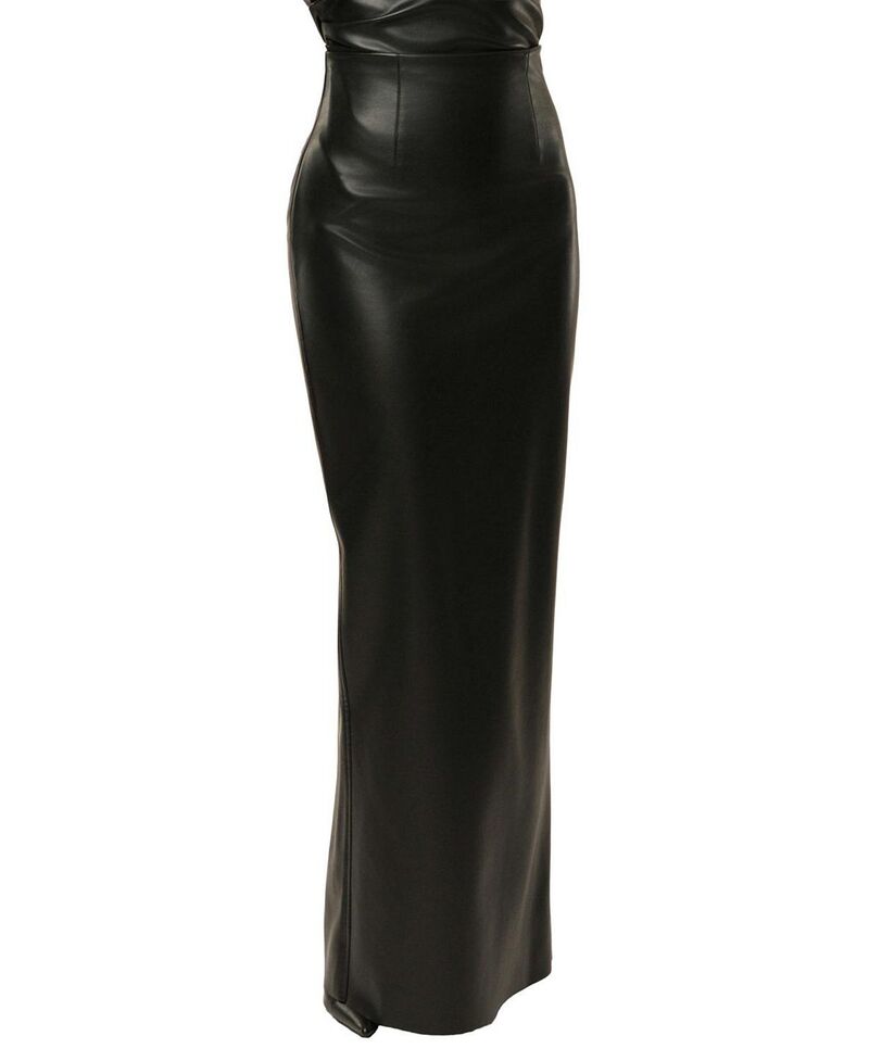 ジェイラックスレーベル レディース 下つ方スコート なめし革 JLUXLABEL Ace PU Leather Skirt Black 黒いこと