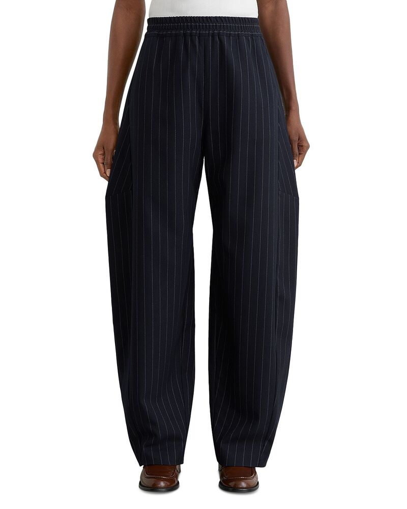 レイス レディース ボトムス カジュアルパンツ プチ REISS Petites Elle Barrel Trousers Navy ネイビー|ReVida 店