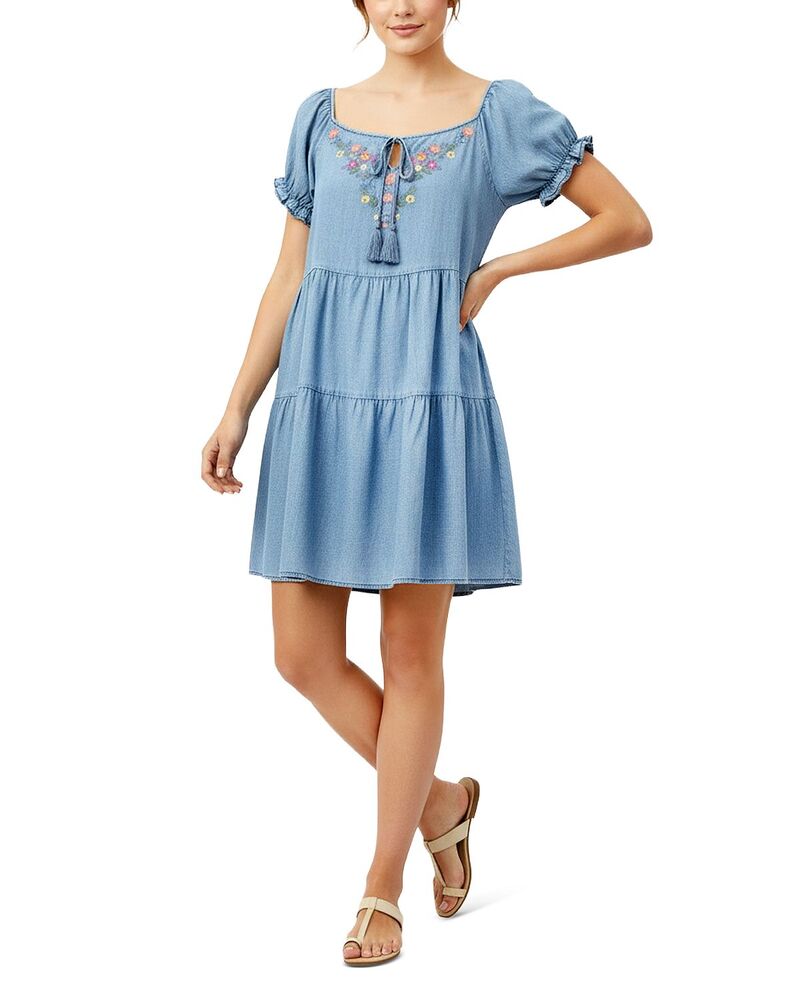 ビリー T レディース トップス 衣装 刺しゅう ジーンズ Billy T Petal Song Embroideredenim Dress Pure Denim ジーンズ