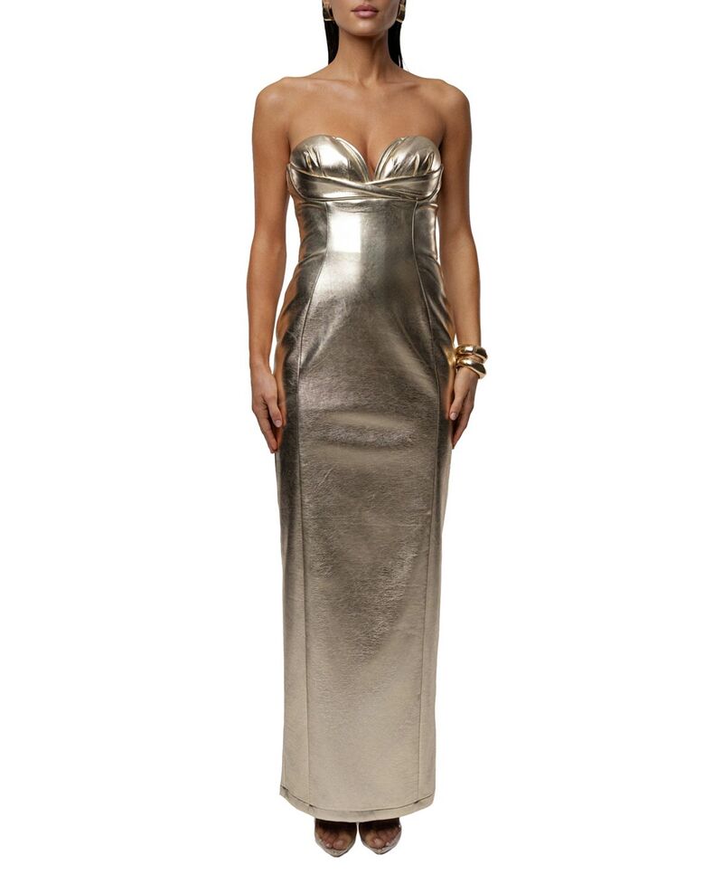 ジェイラックスレーベル レディース トップス 衣装 トール マキシ JLUXLABEL Dorado Metallic Maxi Dress Gold ゴールド