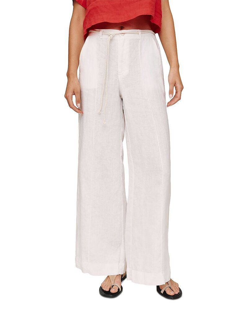 ベラダール レディース ボトムス カジュアルパンツ ワイドレッグ Bella Dahl Clean Waist Pintuck Wide Leg Pants White ホワイト｜ReVida 店
