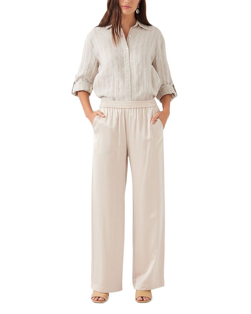 カレンケーン レディース ボトムス 心地よいズボン下 繻子 Karen Kane Satin Pull On Pants Khaki カーキ