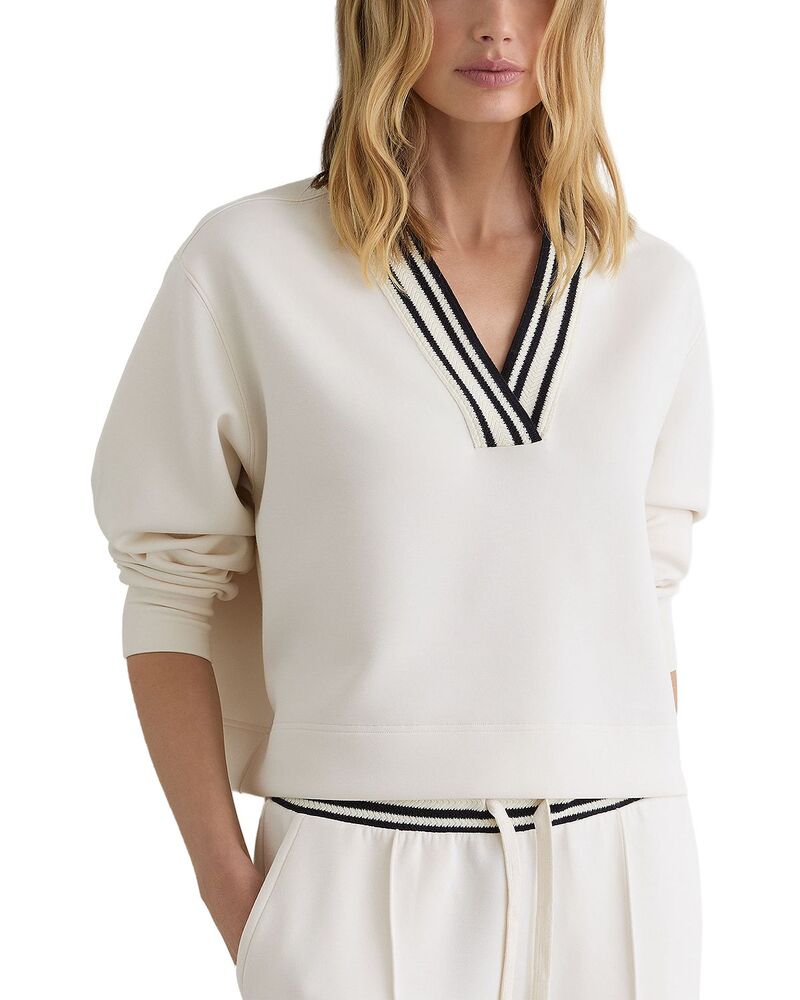 レイス レディース アウター パーカー・スウェット シャツ REISS Verity Sweatshirt Ivory アイボリー|ReVida 店