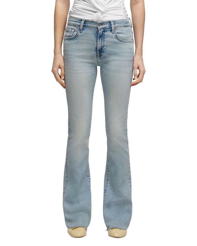 セブンフォーオールマンカインド レディース ボトムス ジーンズズボン下 ブーツとり捨てる ブーツ デニム 7 For All Mankind Tailorless High Rise Bootcut Jeans インチ Ghost Blue 青色