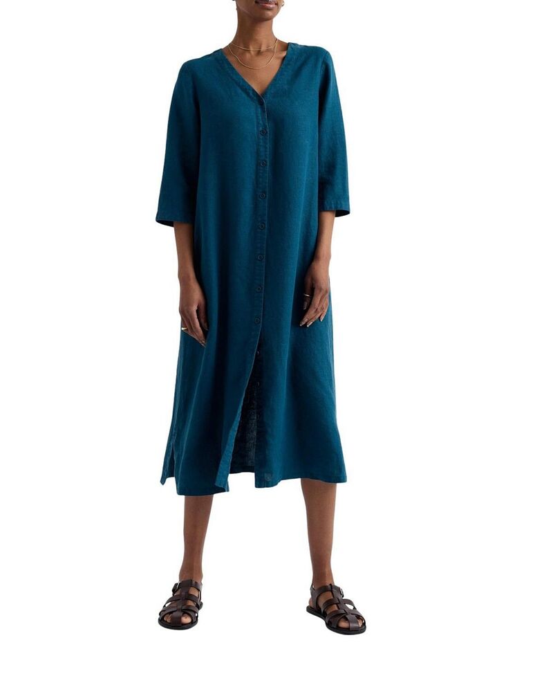 シーソルトコーンウォール レディース トップス 衣装 リネン Seasalt Cornwall Word Posey Linen Shift Dress Ocean Drift