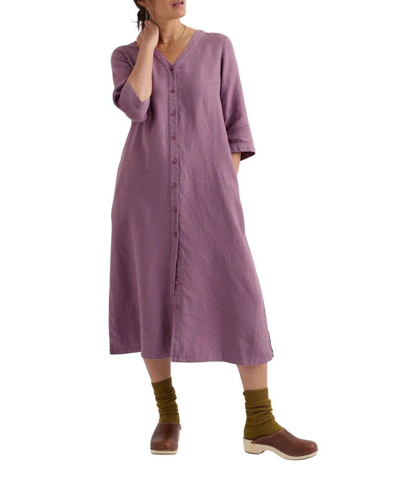 シーソルトコーンウォール レディース トップス 衣装 リネン Seasalt Cornwall Word Posey Linen Shift Dress Verbena