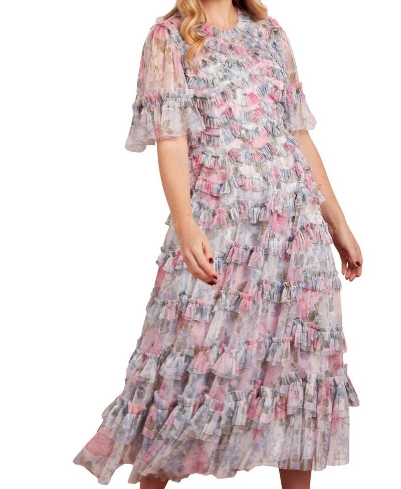 ニードルアンドスレッド レディース トップス 衣装 Needle \u0026 Thread Camille\u0027s Garden Round Neck Dress Moonshine