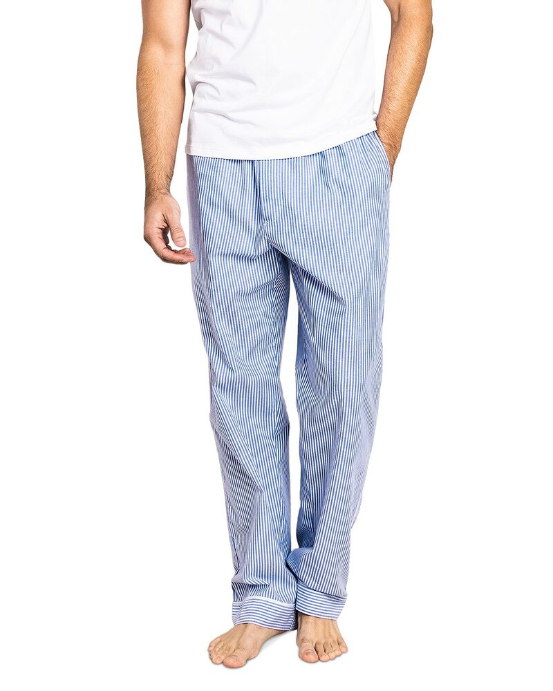 プティットプリュム メンズ アウター パーカー・スウェット ズボン下 綿織物 Petite Plume Cotton Twill Stripe Pajama Pants French Blue Stripe 青色