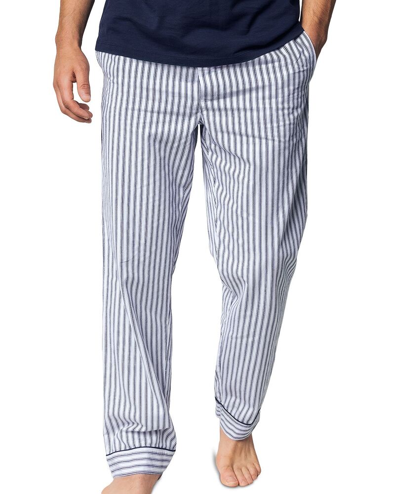 プティットプリュム メンズ アウター パーカー・スウェット ズボン下 綿織物 Petite Plume Cotton Twill Ticking Stripe Pajama Pants Navy French Ticking 米国海軍