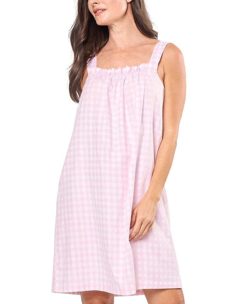 プティットプリュム レディース トップス 衣装 ギンガム読み合わせる ギンガム Petite Plume Twill Annabelle Gingham Nightgown Pink Gingham サクラ色