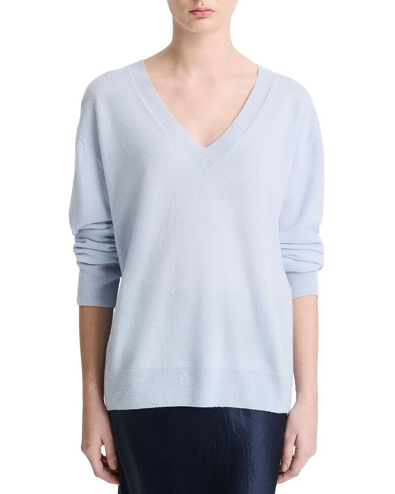 ヴィンス レディース アウター ニット・セーター Vネック シルク Vince Cashmere & Silk V Neck Sweater Dark Sky|ReVida 店