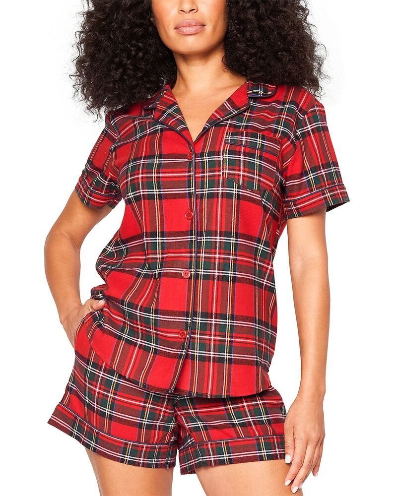 プティットプリュム レディース アウター パーカー・スウェット Petite Plume Imperial Tartan Pajama Set Red 赤いこと