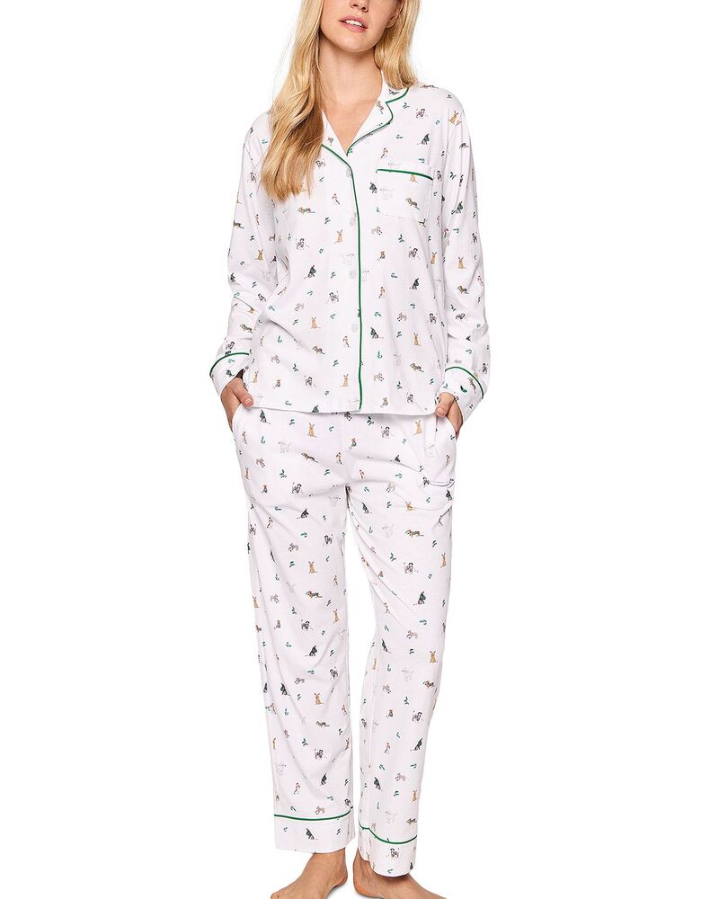 プティットプリュム レディース アウター パーカー・スウェット Petite Plume Luxe Pima Jingle Paws Pajama Set White 白いこと