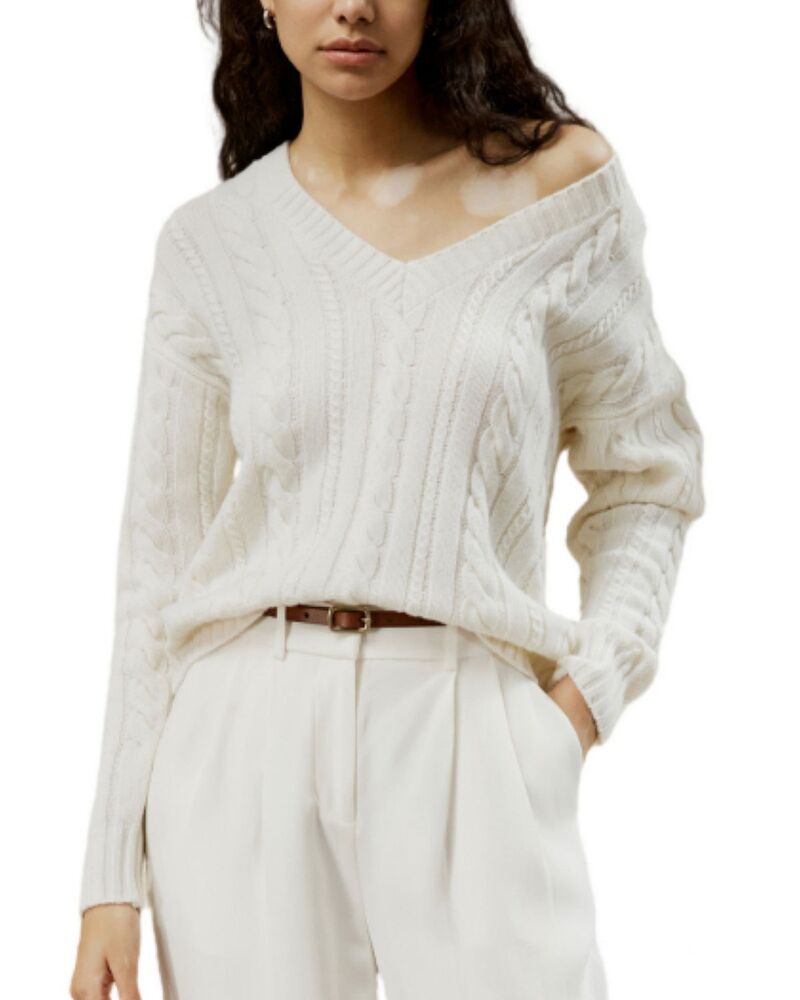 リリー絹地 レディース アウター 編み物・スウェーター 羊毛 LILYSILK Women\u0027S Cable-Knit Wool-Cashmere Blend Sweater White 白いこと