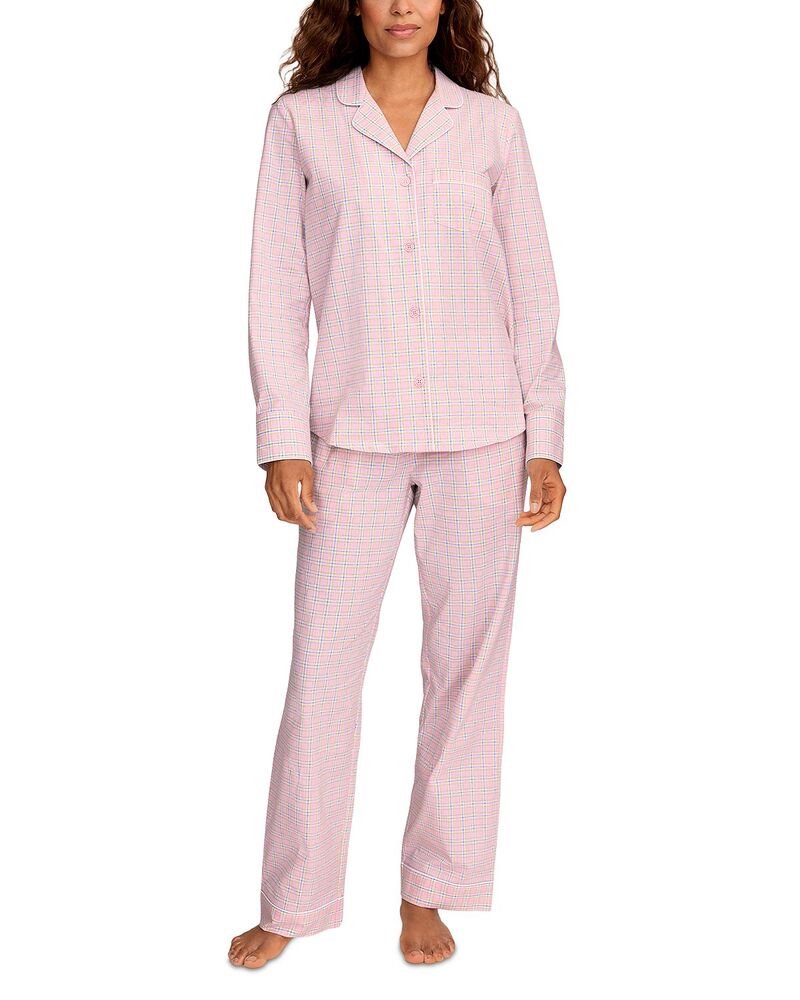 プティットプリュム レディース アウター パーカー・スウェット Petite Plume Woven Twill Plaid Classic Pajama Set インチ Peony Plaid Pink サクラ色