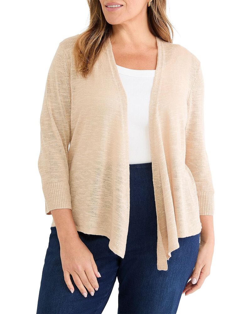 ニックアンドゾー 足し加える レディース アウター ジレー 編み物 NIC+ZOE Pluslub Knit 4 Way Cardigan Jute