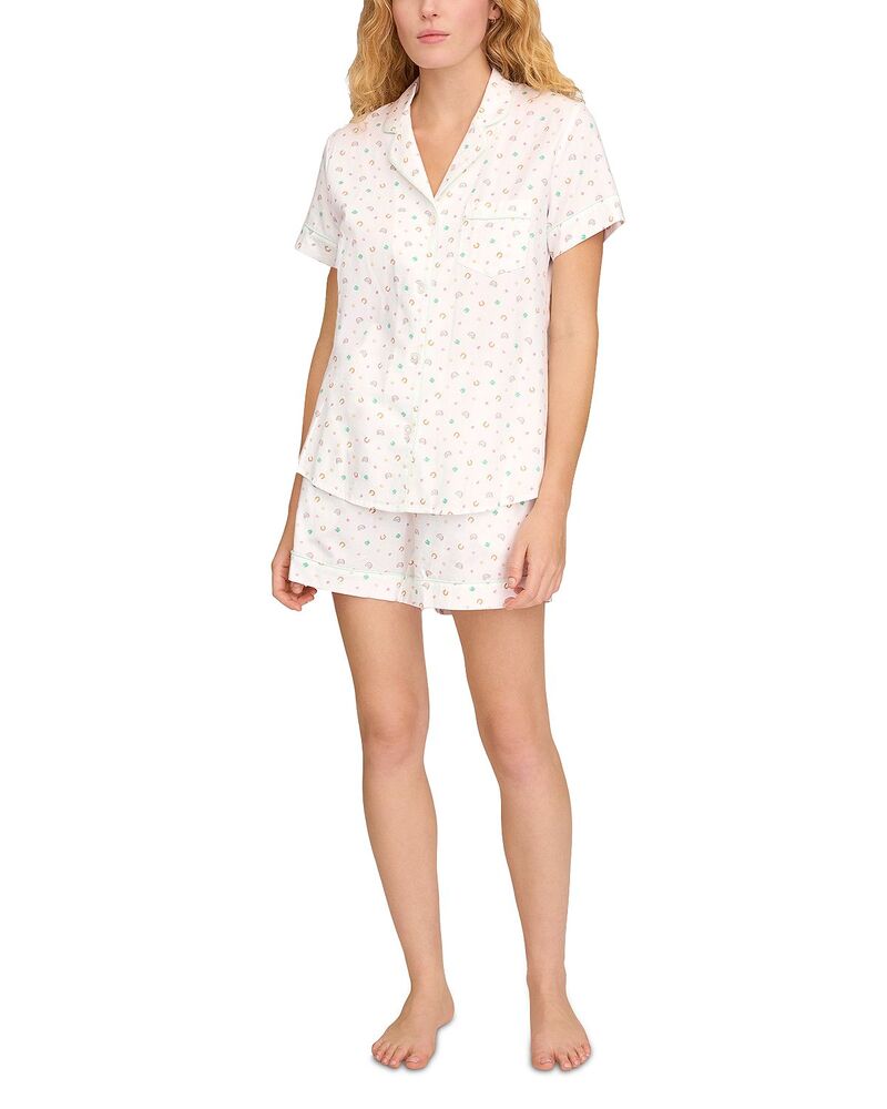 プティットプリュム レディース アウター パーカー・スウェット Petite Plume Good Luck Charms Twill Short Pajama Set White 白いこと