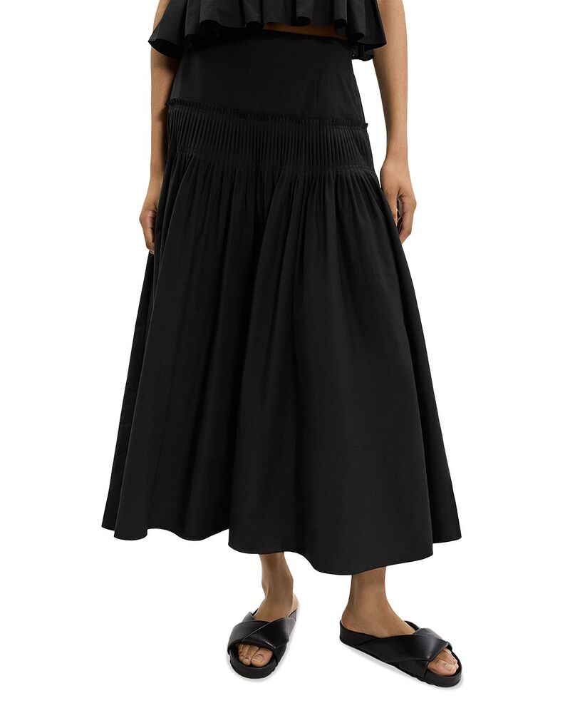 行動論理 レディース 下つ方スコート Theory Accordion Pleat Skirt Black 黒いこと