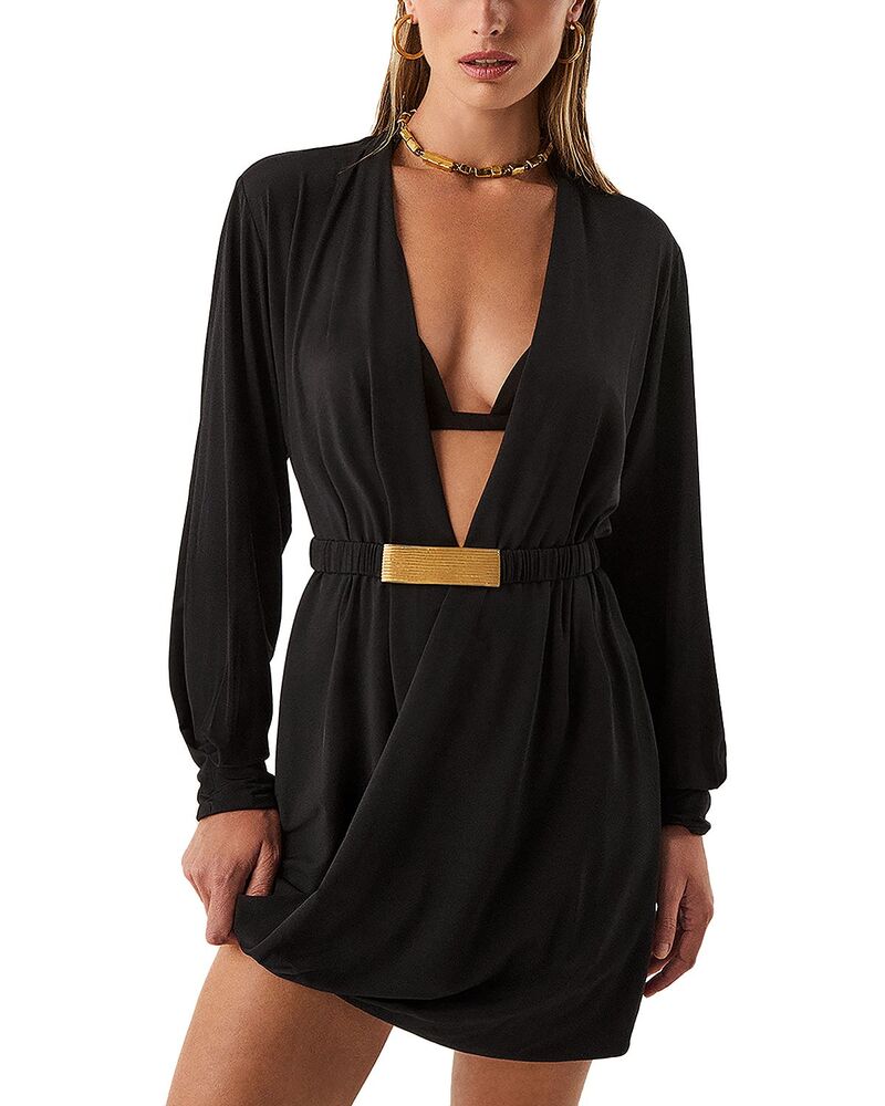 ヴィックス パウラ ハーマニー レディース トップス ワンピース ViX Paula Hermanny ViX + Rosie Huntington-Whiteley Rosana Swim Cover-Up Dress Black ブラック|ReVida 店