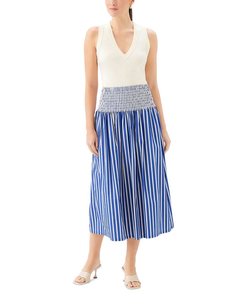 フィフティーントゥエンティ レディース 下つ方スコート Fifteen Twenty Rhea Stripe Skirt Indigo インディゴ