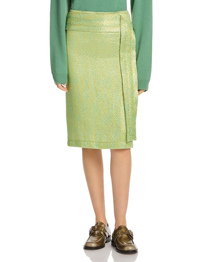 マルニ レディース 下つ方スコート Marni Textured Pencil Skirt Kiwi