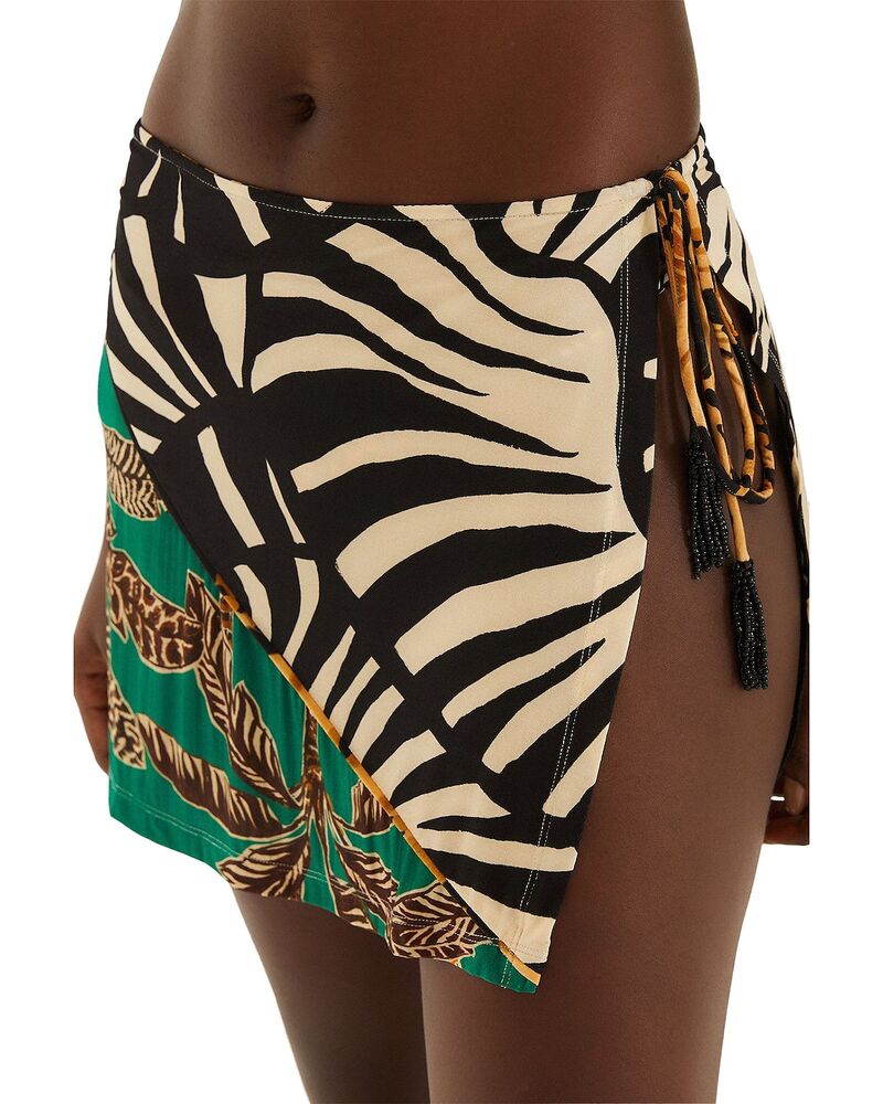 耕園 レディース 下つ方スコート ミニ FARM Rio Side Tie Mini Skirt Swim Cover-Up Animal 毛の荒物