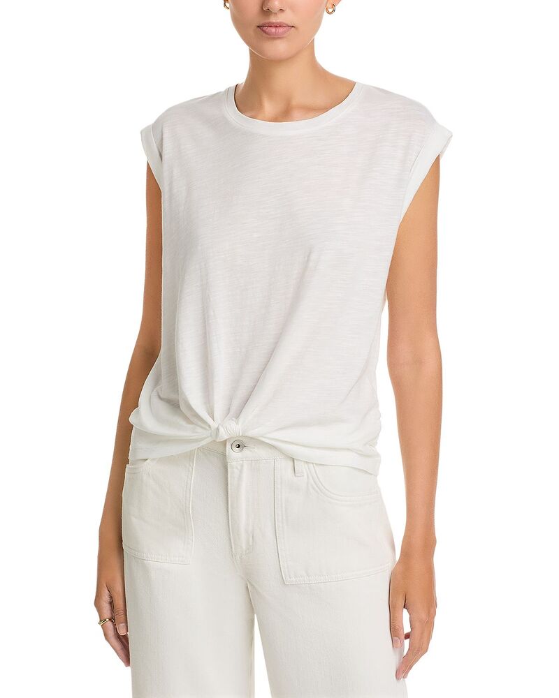 サンクチュアリー レディース トップス Tシャツ Sanctuary Knotted Hemuscle Tee White ホワイト|ReVida 店