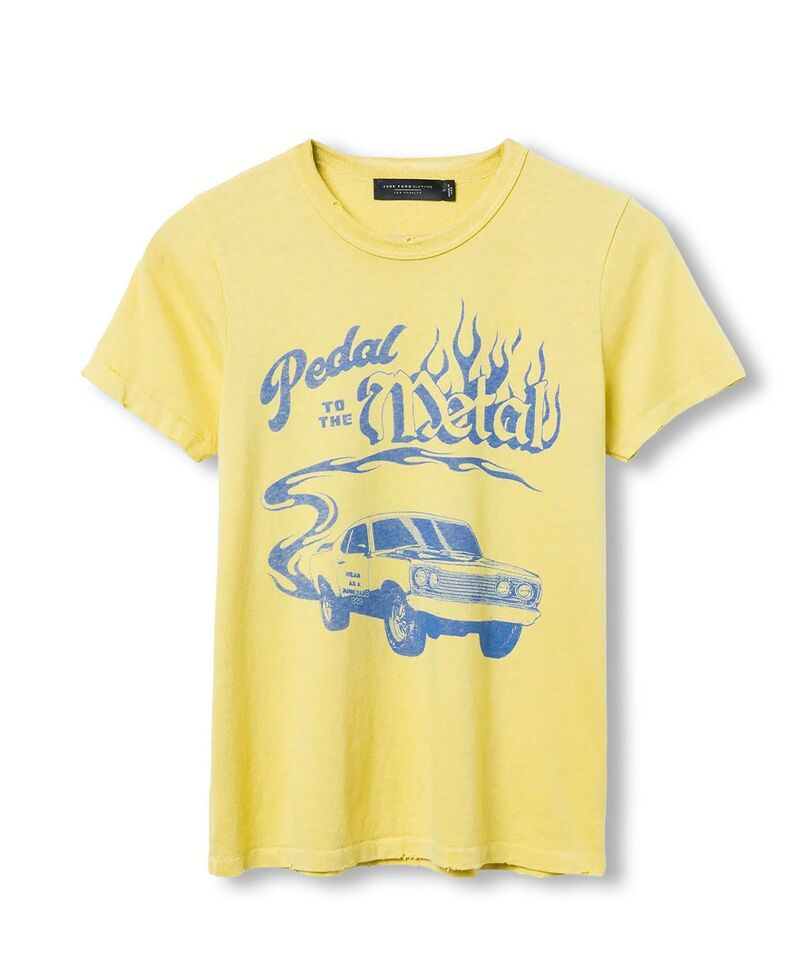 ジャンクフードクロージング レディース トップス Tシャツ Junk Food Clothing Women's Pedal to the Metal Original Tee Dusty Citron|ReVida 店