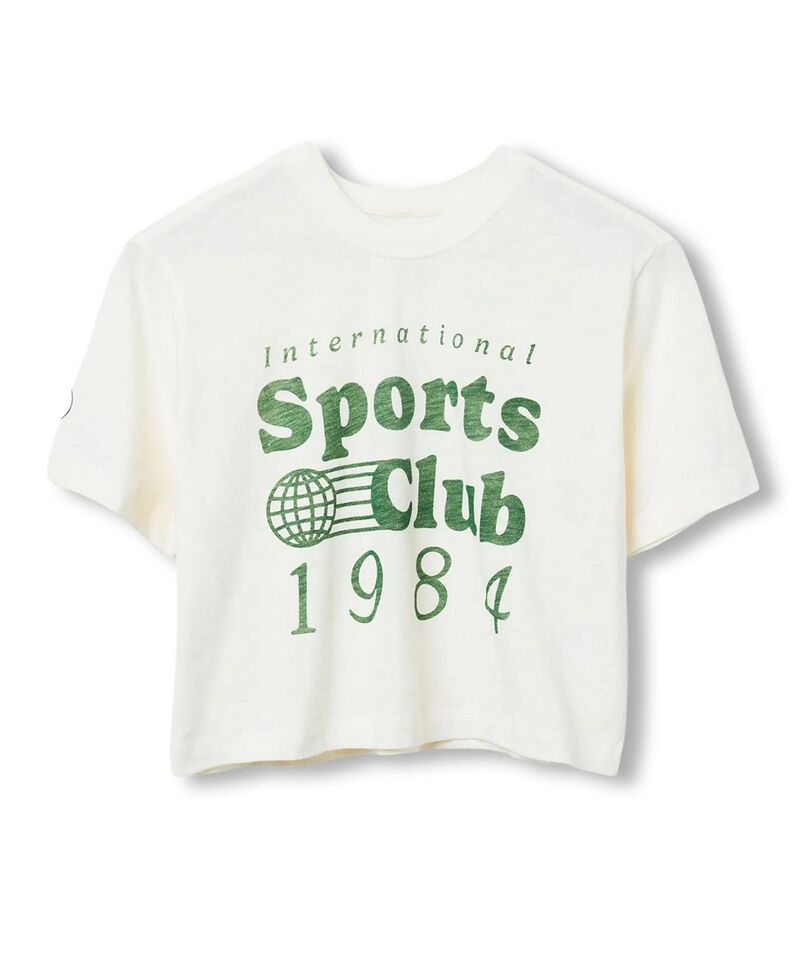 ジャンクフードクロージング レディース トップス プルオーバー モックネック Junk Food Clothing Women\u0027s International Sports Club 1984 Mock Neck Crop Tee Vintage White 白いこと