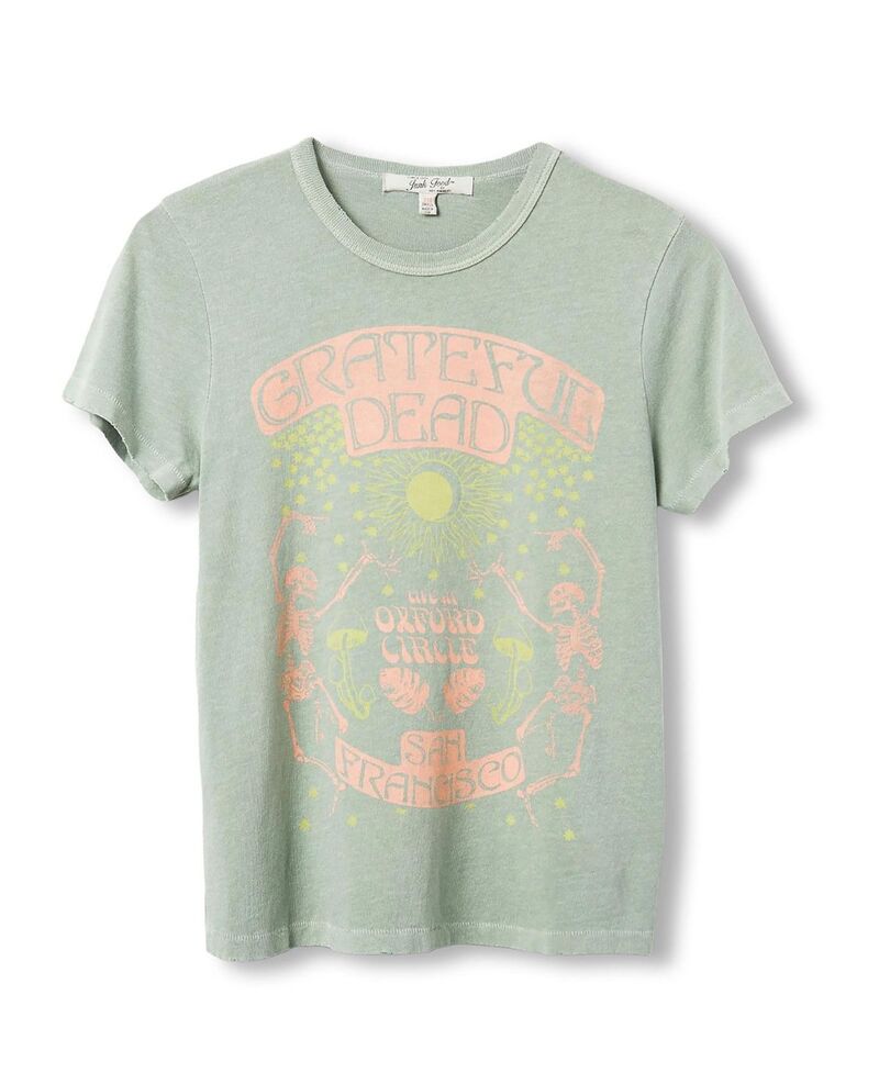 ジャンクフードクロージング レディース トップス Tシャツ Junk Food Clothing Women's Grateful Dead Skeleton Solstice Original Tee Sea Spray|ReVida 店