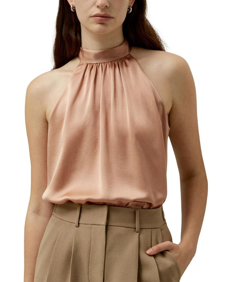 リリー絹地 レディース トップス プルオーバー ホルター LILYSILK Graceful Breeze Silk Halter Top Quartz Rose