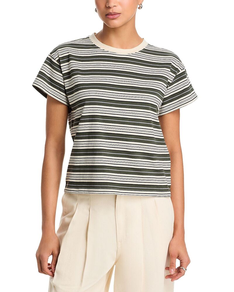 ラグアンドボーン レディース トップス プルオーバー プルオーバー rag \u0026 bone Kelly Stripe Boxy Jersey Tee - Exclusive Green Multi 緑であること