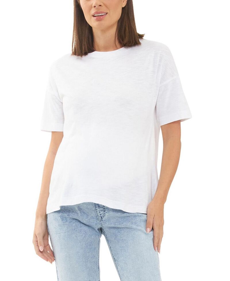 ライプマタニティ レディース トップス プルオーバー Ripe Maternity Claud Tee White 白いこと