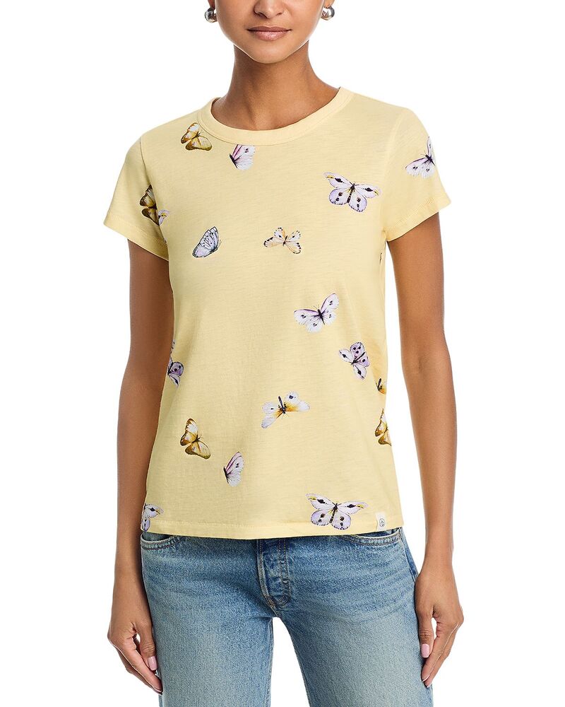 ラグアンドボーン レディース トップス プルオーバー rag \u0026 bone All Over Tammy Butterfly Tee Butter Multi マルチ色合い