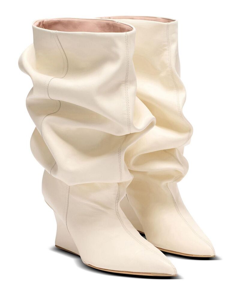 バルマン レディース シューズ ブーツ・レインブーツ アンクル Balmain Women\u0027s Wedge Ankle Boots White 白いこと