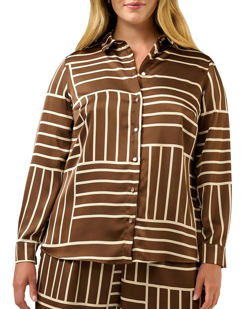 エステル足し加える レディース トップス プルオーバー 刷り上げる Estelle Plus Josie Printed Shirt Cedar/ Cream 皮膚軟化剤