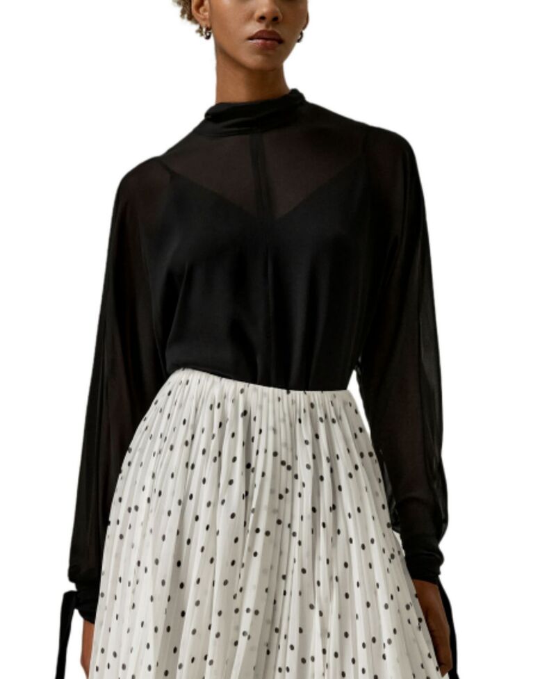リリー絹地 レディース トップス プルオーバー トップ LILYSILK Floaty Batwing Sleeve Blouset Black 黒いこと