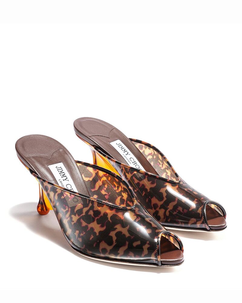 ジミーチュー レディース シューズ サンダル スピード競技 Jimmy Choo Women\u0027s Glace 80 Mules Amber Mix/Brown 琥珀色