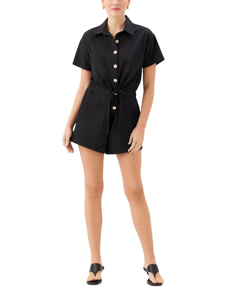 フィフティーントゥエンティ レディース トップス 飛び降りる背広 ロンパース Fifteen Twenty Daliah Short Sleeve Romper Black 黒いこと